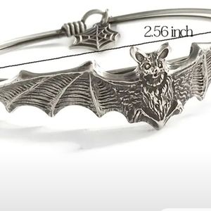 COPY - gothic antiqued bat adjustable bangle